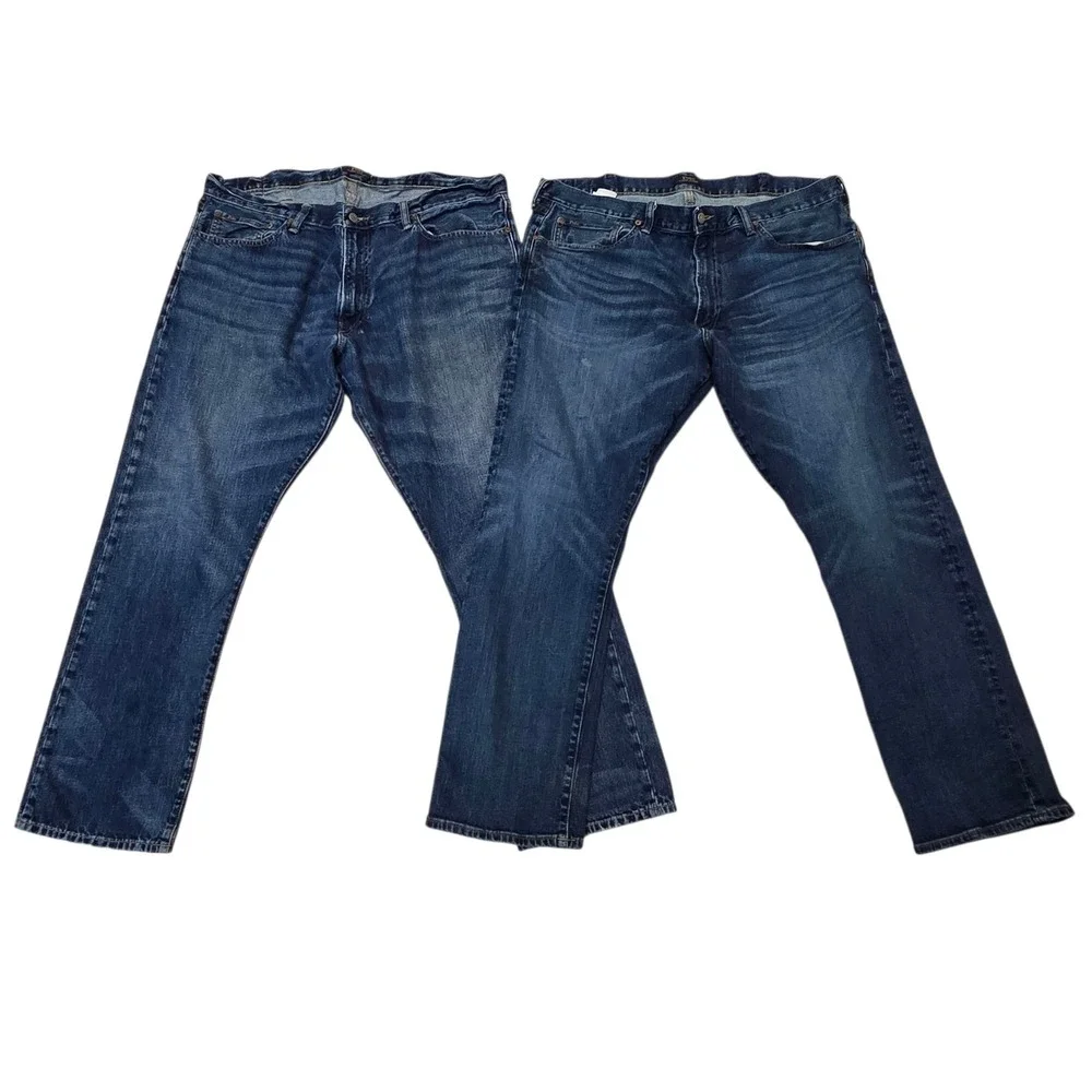 2 Pair Polo Ralph Lauren Hampton Relaxed Straight Fit Jeans Men's 40x31 Med Wash